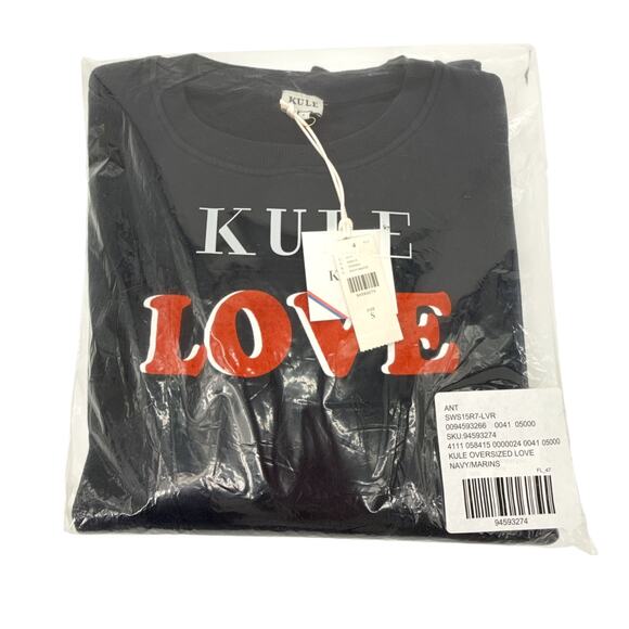 KULE The Oversized Love Sweatshirt in Navy S - Picture 6 of 9